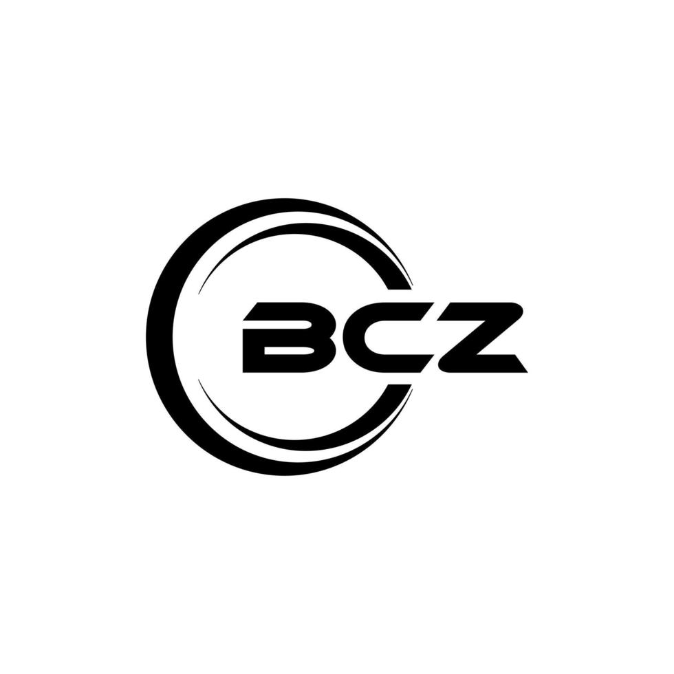 bcz lettera logo design nel illustrazione. vettore logo, calligrafia disegni per logo, manifesto, invito, eccetera.