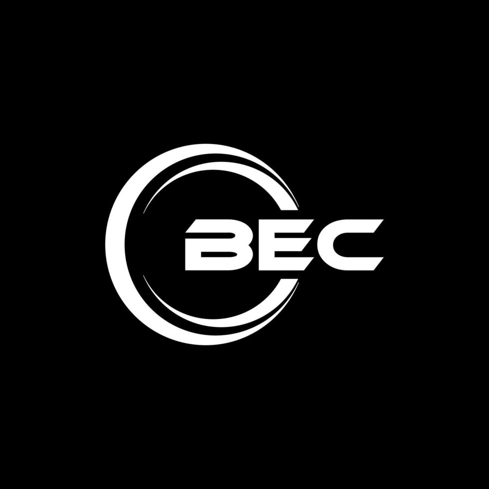 bec lettera logo design nel illustrazione. vettore logo, calligrafia disegni per logo, manifesto, invito, eccetera.