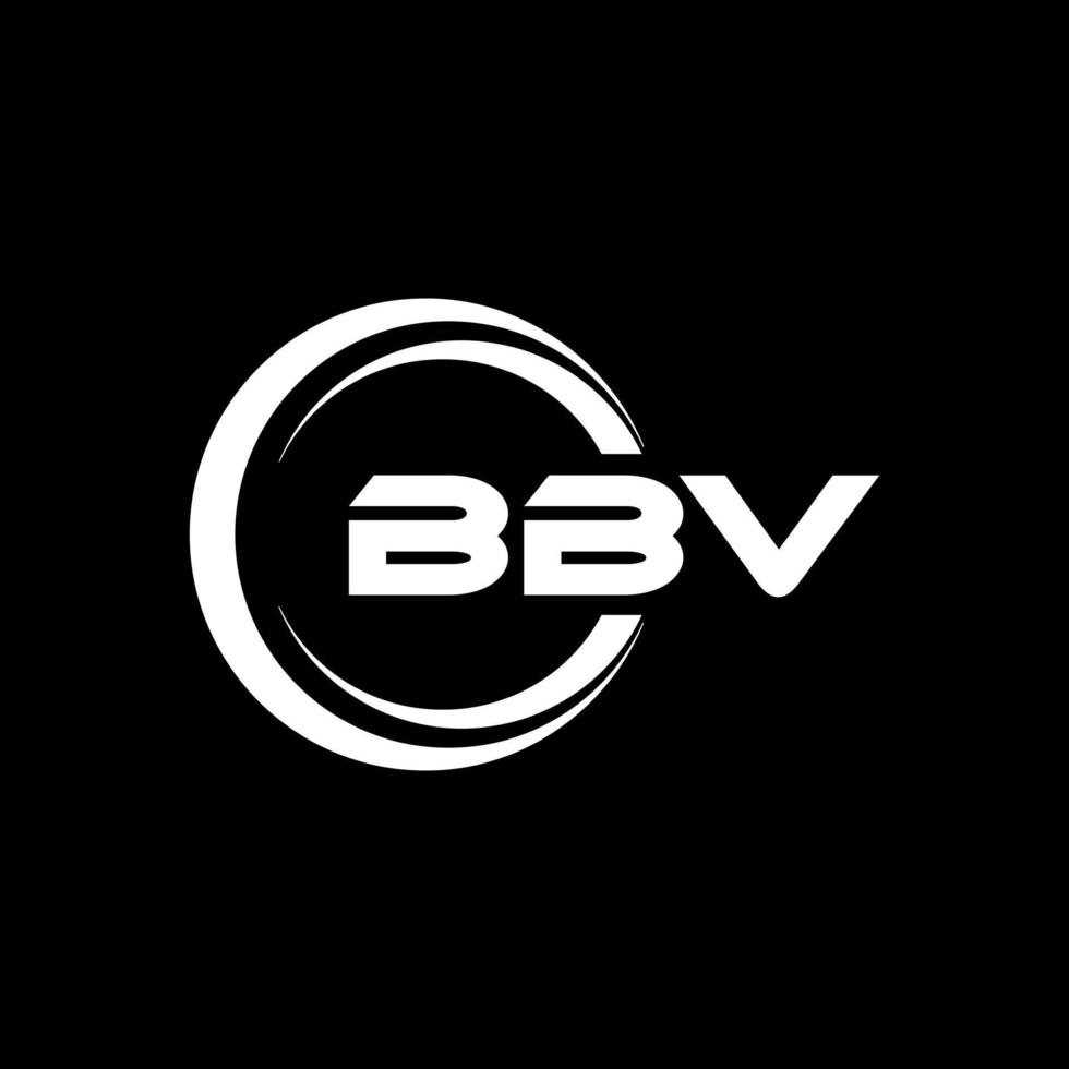 bbv lettera logo design nel illustrazione. vettore logo, calligrafia disegni per logo, manifesto, invito, eccetera.