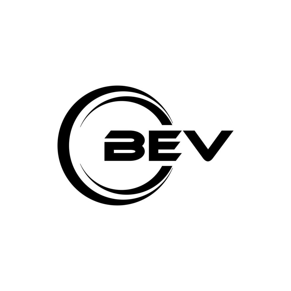 bev lettera logo design nel illustrazione. vettore logo, calligrafia disegni per logo, manifesto, invito, eccetera.