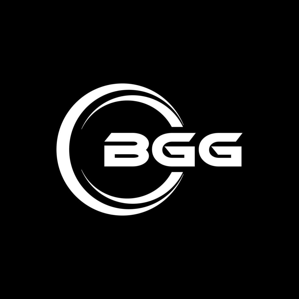 bgg lettera logo design nel illustrazione. vettore logo, calligrafia disegni per logo, manifesto, invito, eccetera.