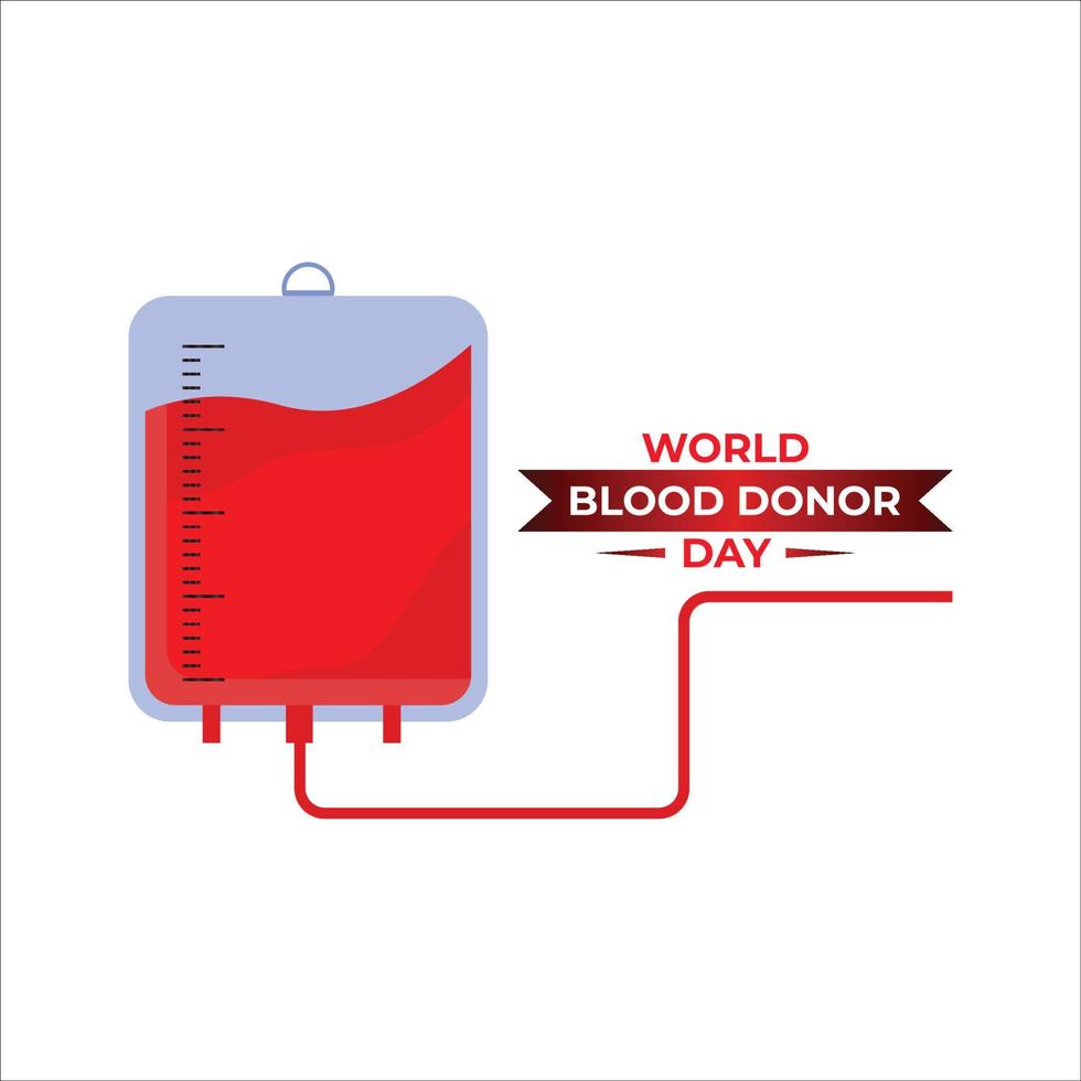 concetto di giornata mondiale del donatore di sangue con le mani che donano sangue vettore