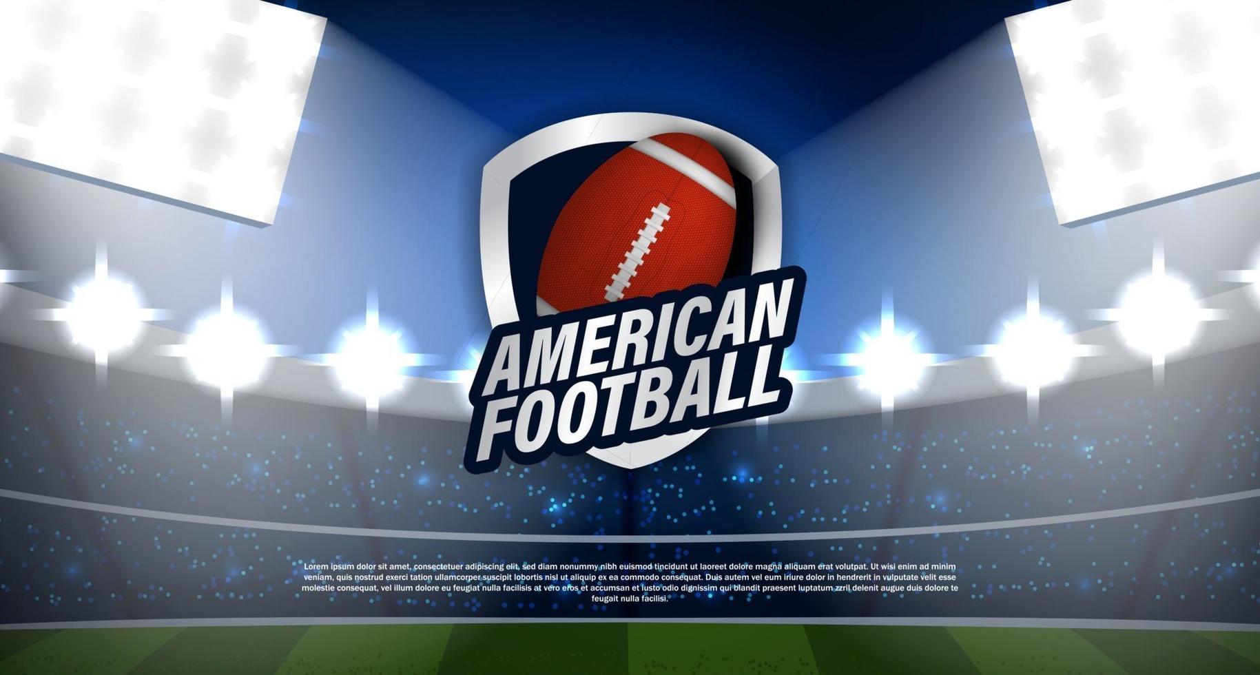 logo di rugby football americano allo stadio vettore