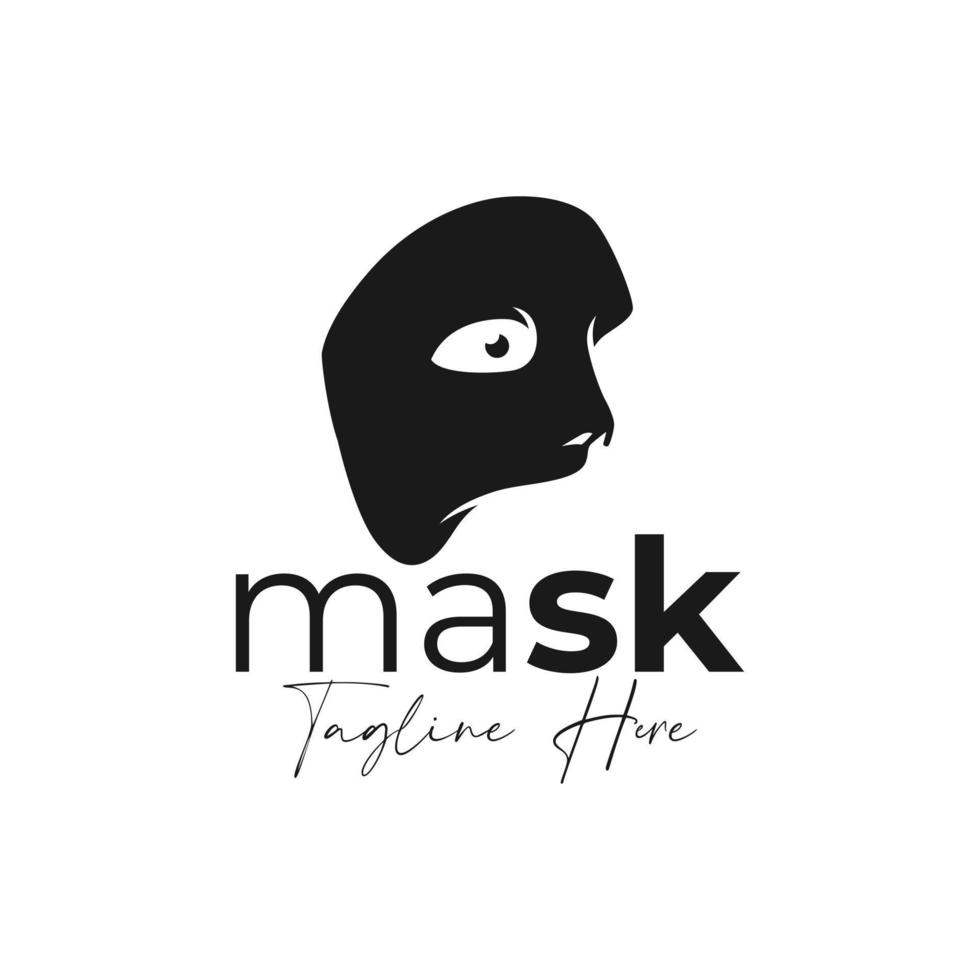 viso maschera vettore illustrazione logo design