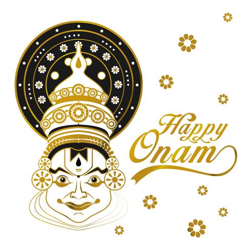 Felice Onam Gold Vector