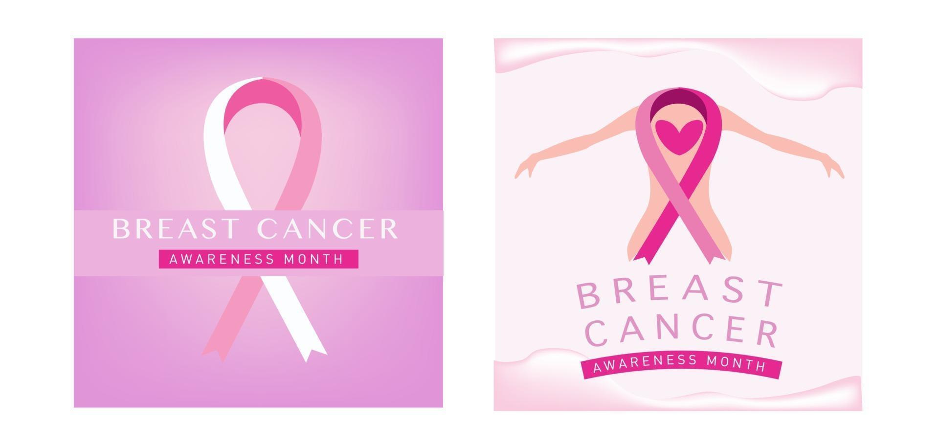campagna del mese di sensibilizzazione sul cancro al seno vettore