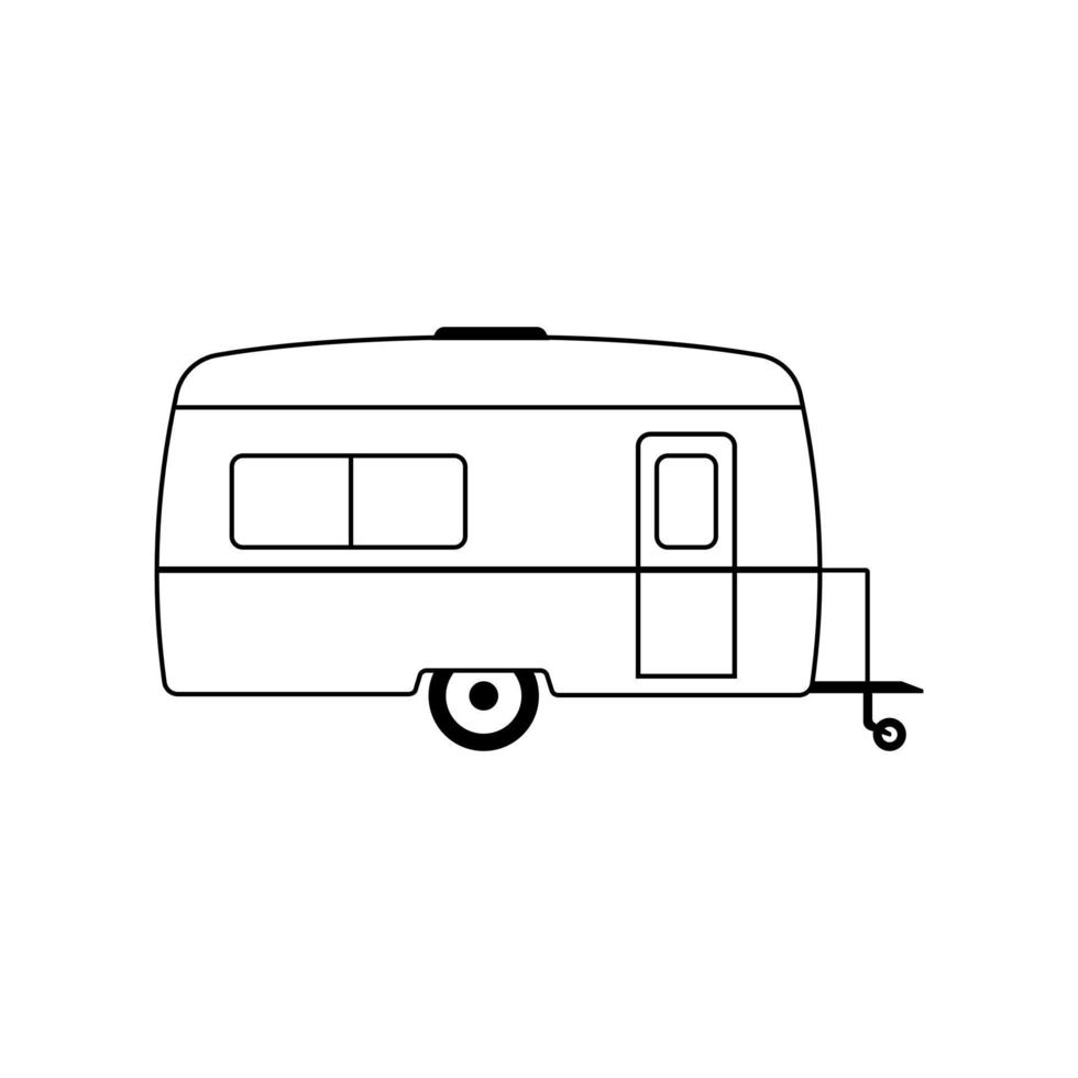 camper icona vettore. turista illustrazione cartello. viaggio simbolo. viaggio logo. vettore