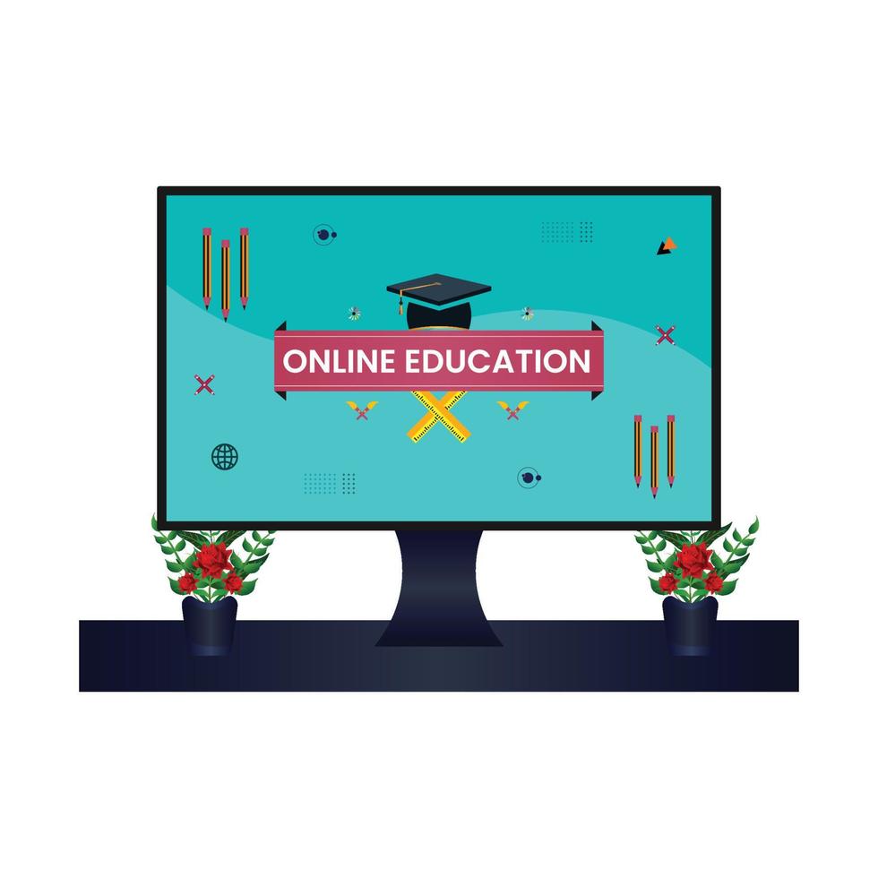 concetto di educazione e conoscenza online vettore