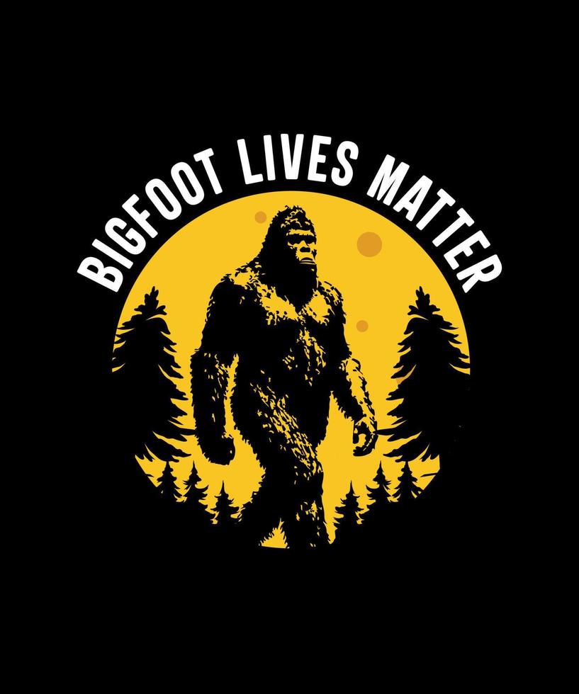 bigfoot vite importa maglietta design vettore