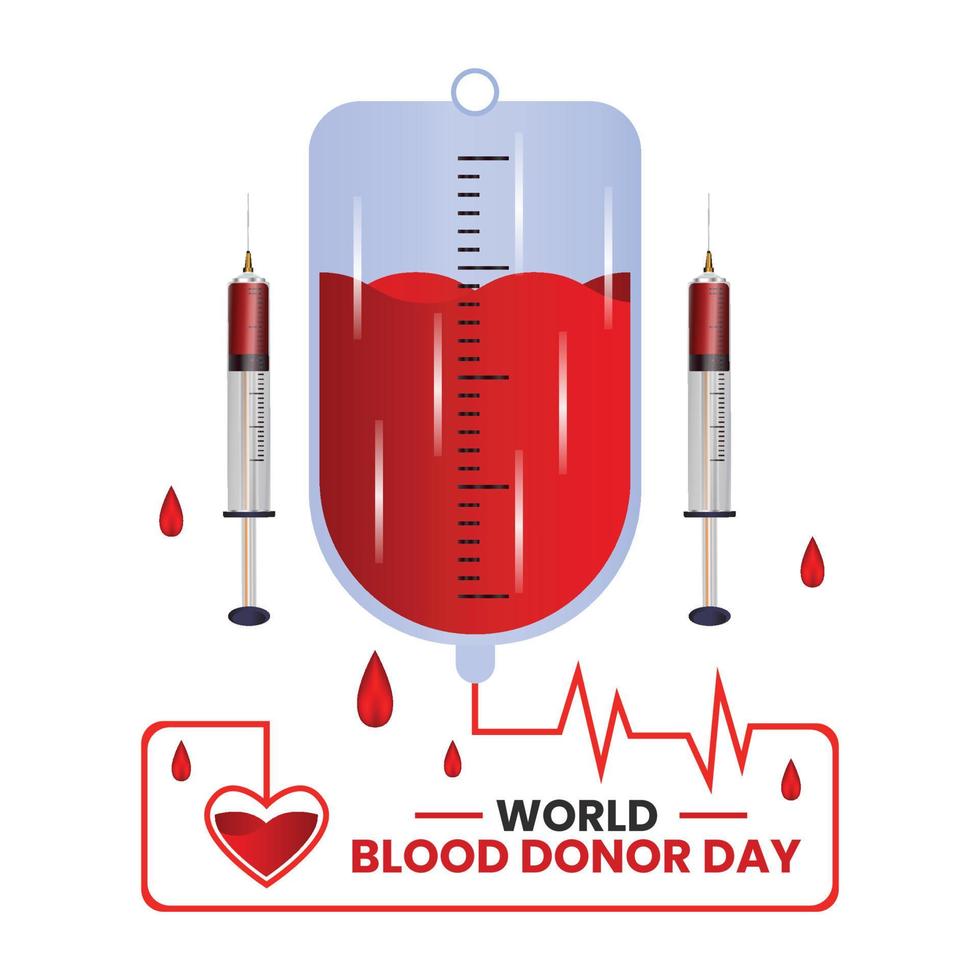 mondo sangue donatore giorno vettore