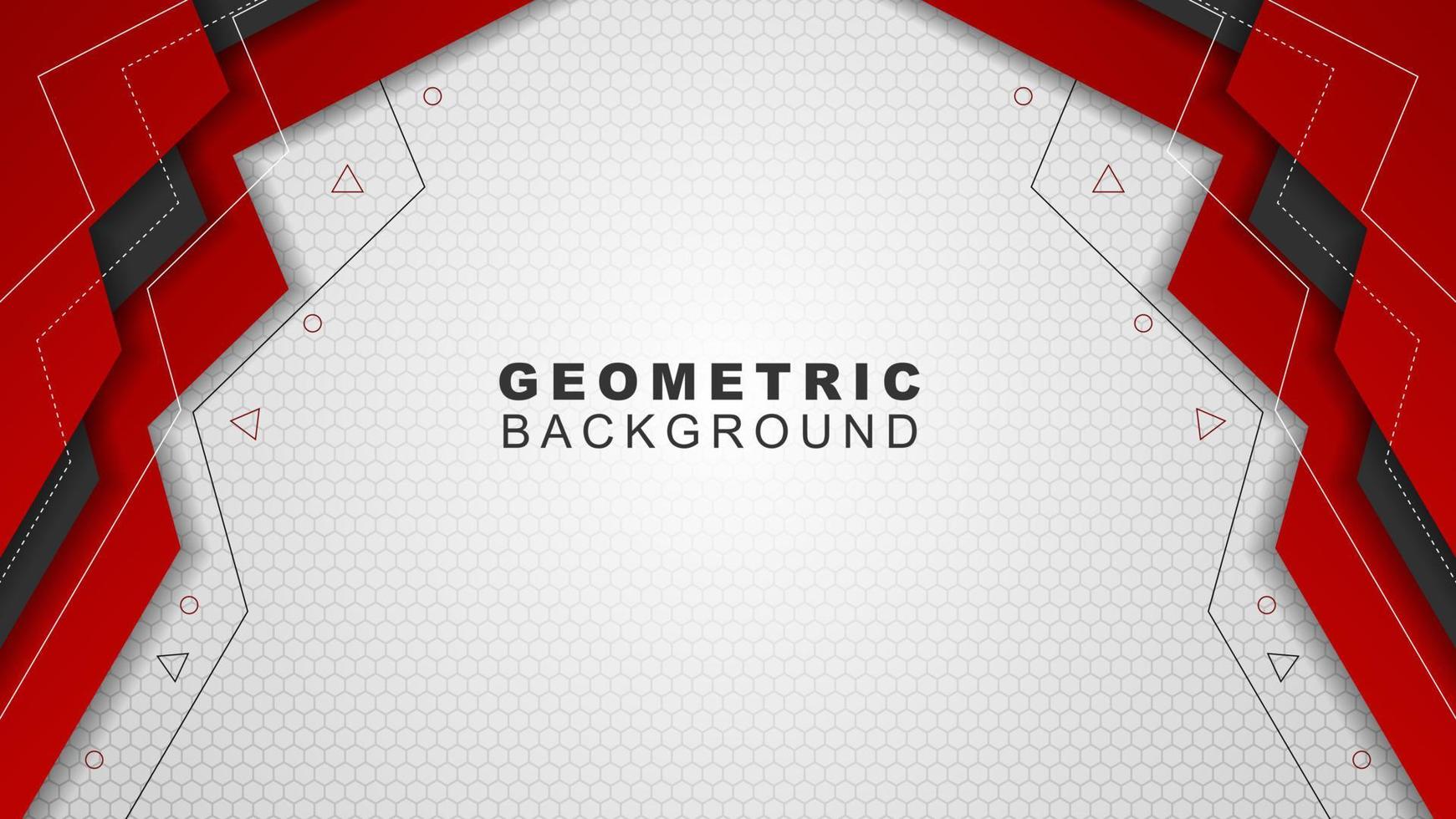 geometrico sfondo nel rosso e nero con un' esagono modello stile, sfondo per disconnesso streaming, annunci, striscioni, e altri vettore