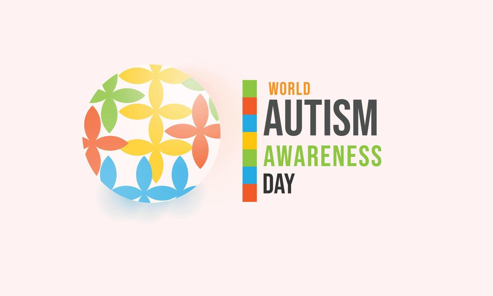 mondo autismo consapevolezza giorno aprile 2. modello per sfondo, striscione, carta, manifesto vettore