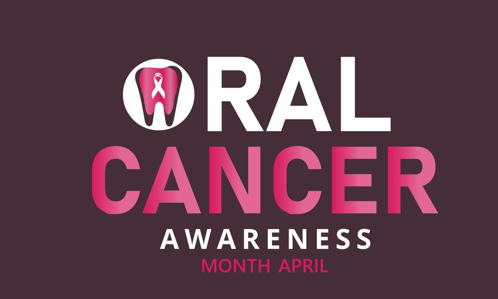 orale cancro consapevolezza mese. modello per sfondo, striscione, carta, manifesto vettore