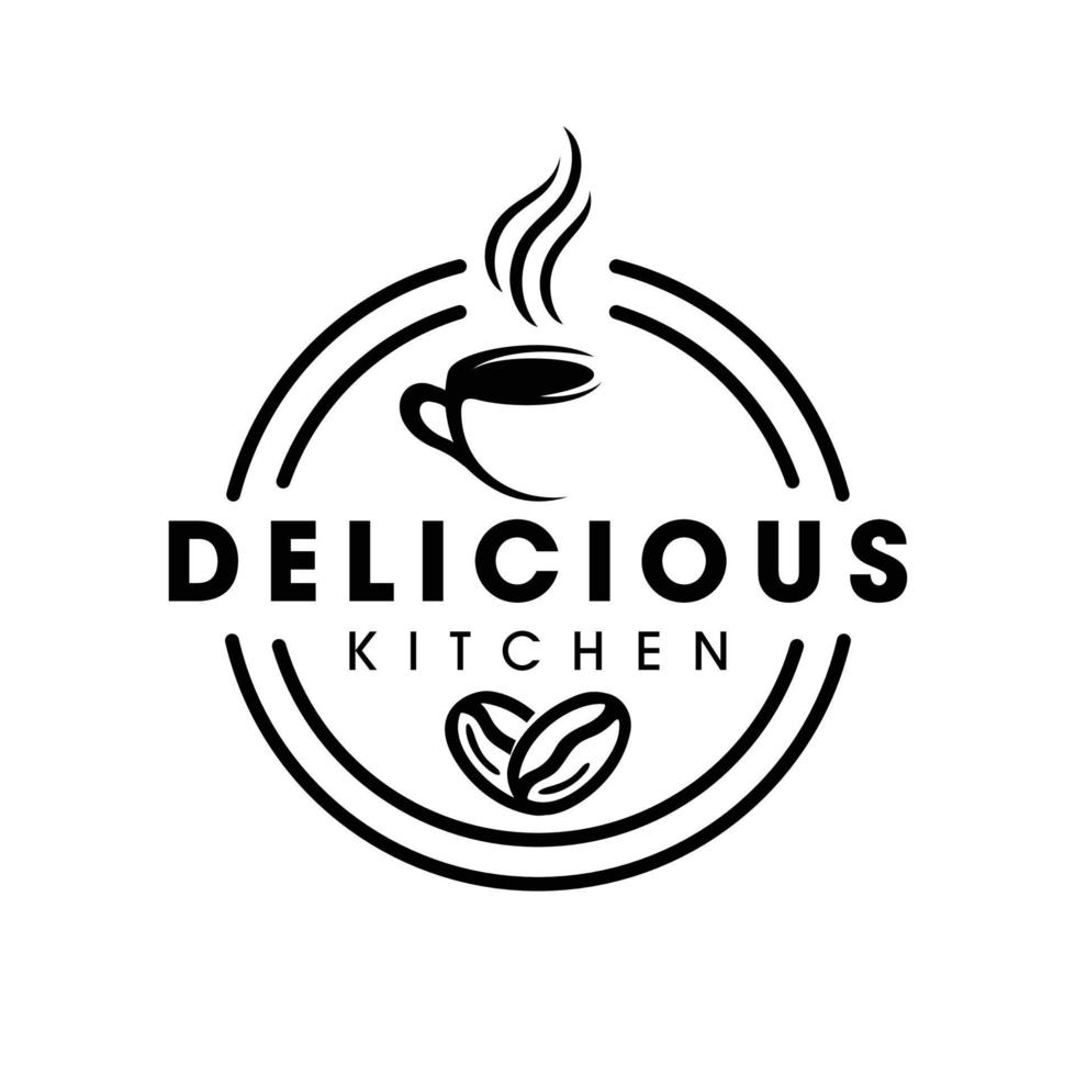caffè, caffè negozio, bar logo design ispirazione vettore