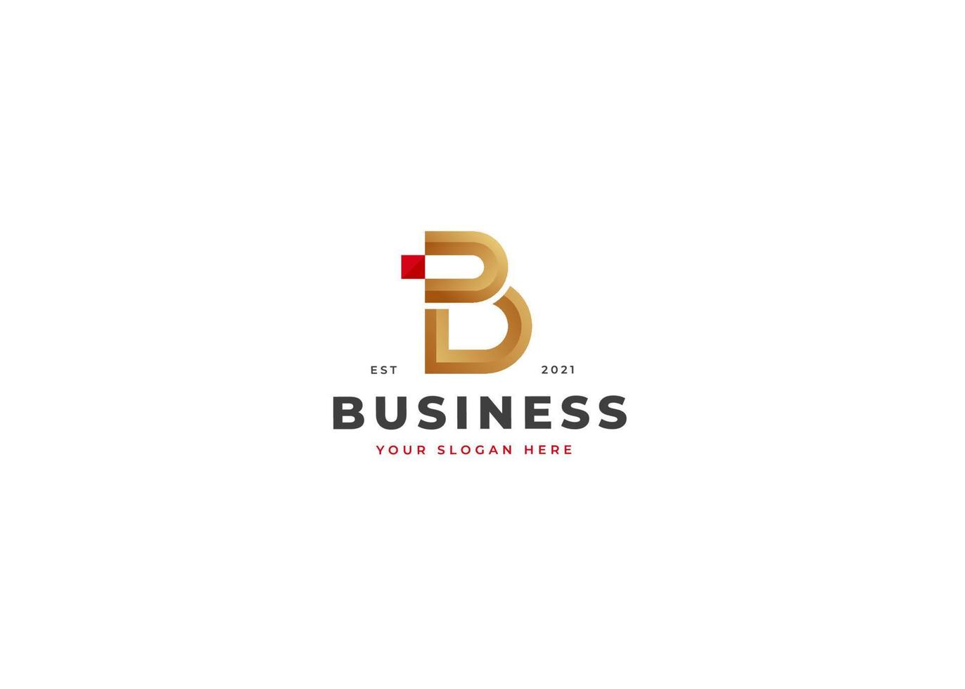 creativo lettera B lusso d'oro logo design concetto. iniziale simbolo per aziendale attività commerciale identità. alfabeto vettore elemento