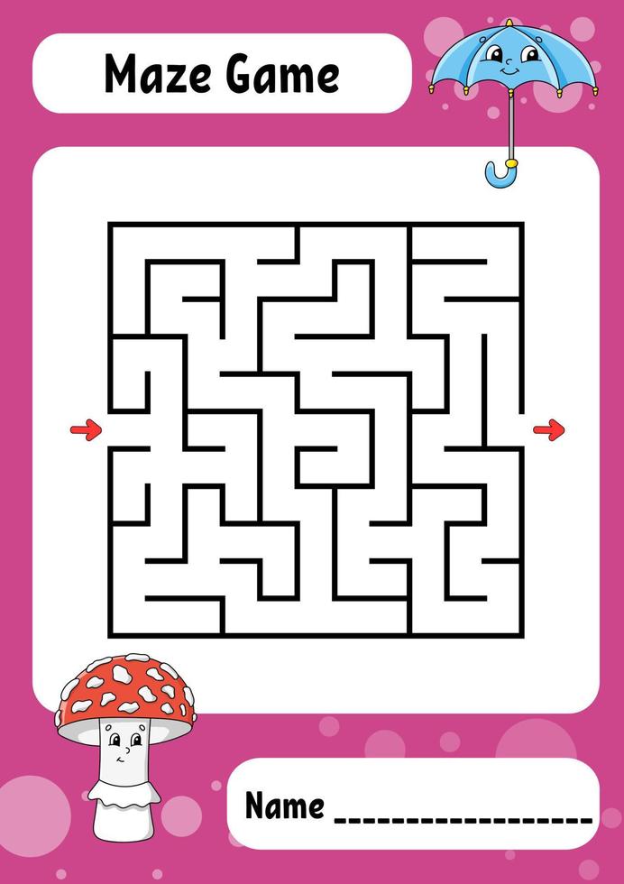 piazza labirinto. gioco per bambini. divertente labirinto. formazione scolastica sviluppando foglio di lavoro. attività pagina. puzzle per bambini. cartone animato stile. enigma per scuola materna. logico enigma. vettore illustrazione.