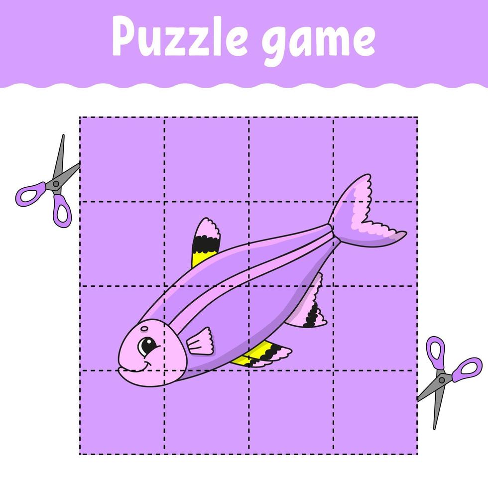 puzzle gioco per bambini. formazione scolastica sviluppando foglio di lavoro. apprendimento gioco per bambini. colore attività pagina. per bambino che fa i primi passi. enigma per scuola materna. vettore illustrazione.