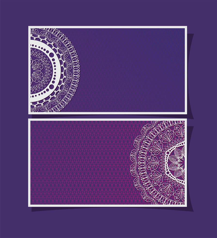 set di banner con Mandala vettore