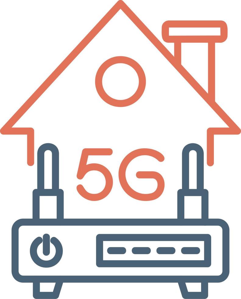 5g Internet connessione vettore icona