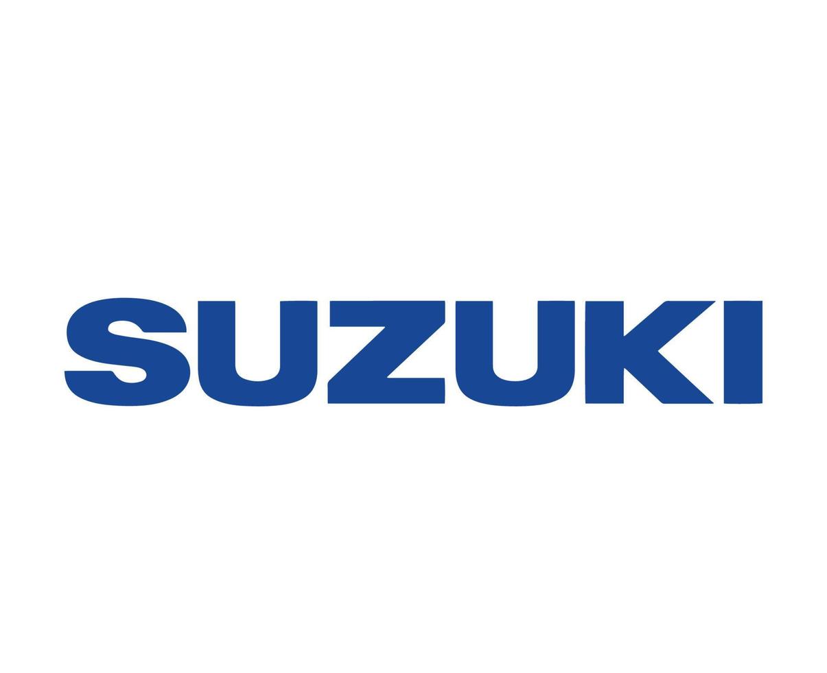 suzuki marca logo auto simbolo nome blu design Giappone automobile vettore illustrazione