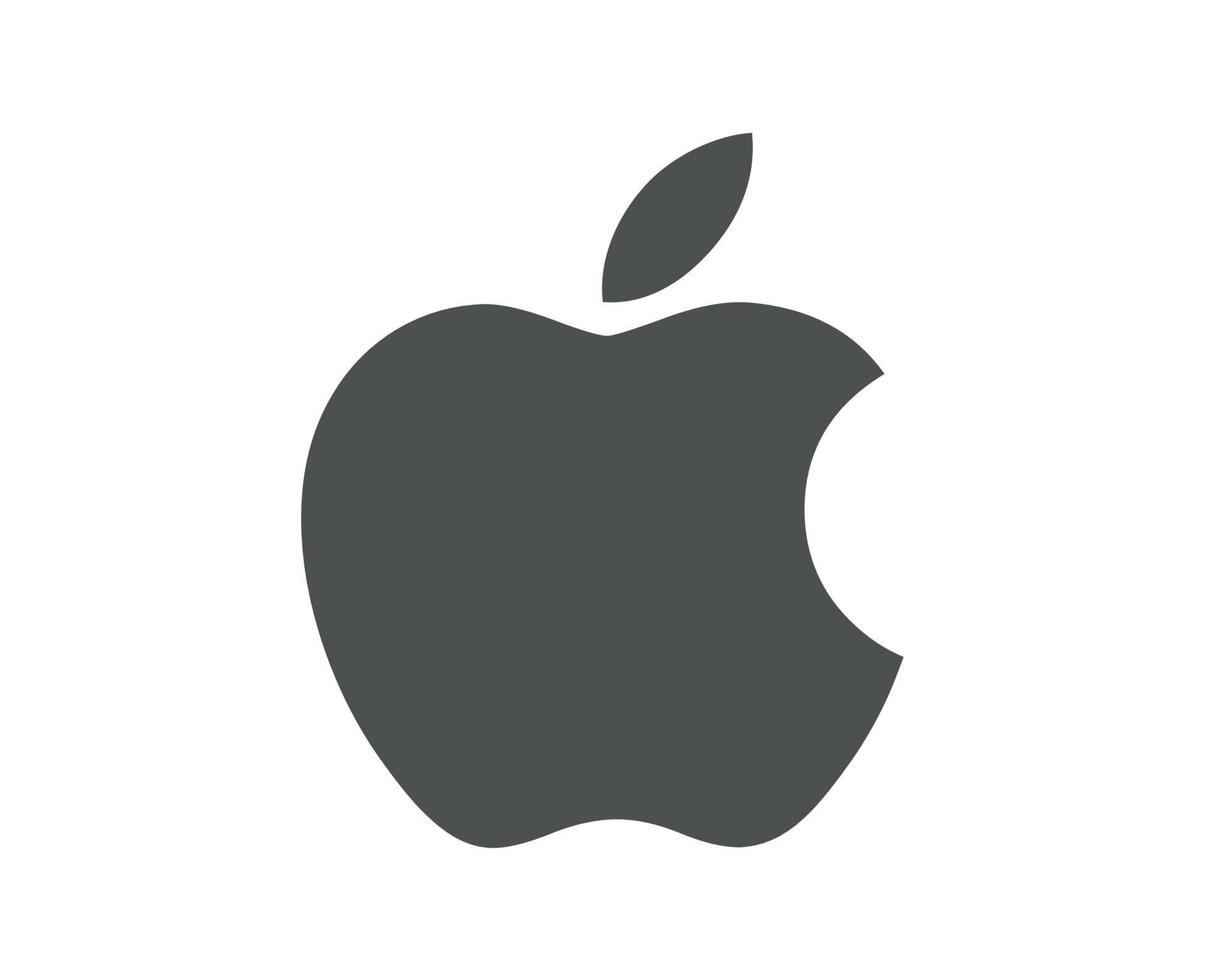 Mela logo marca Telefono simbolo grigio design mobile vettore illustrazione