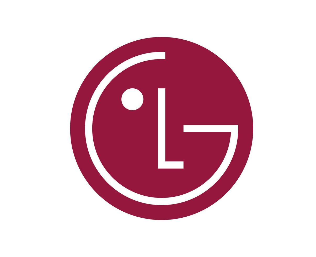 lg marca logo Telefono simbolo rosso design Sud Corea mobile vettore illustrazione