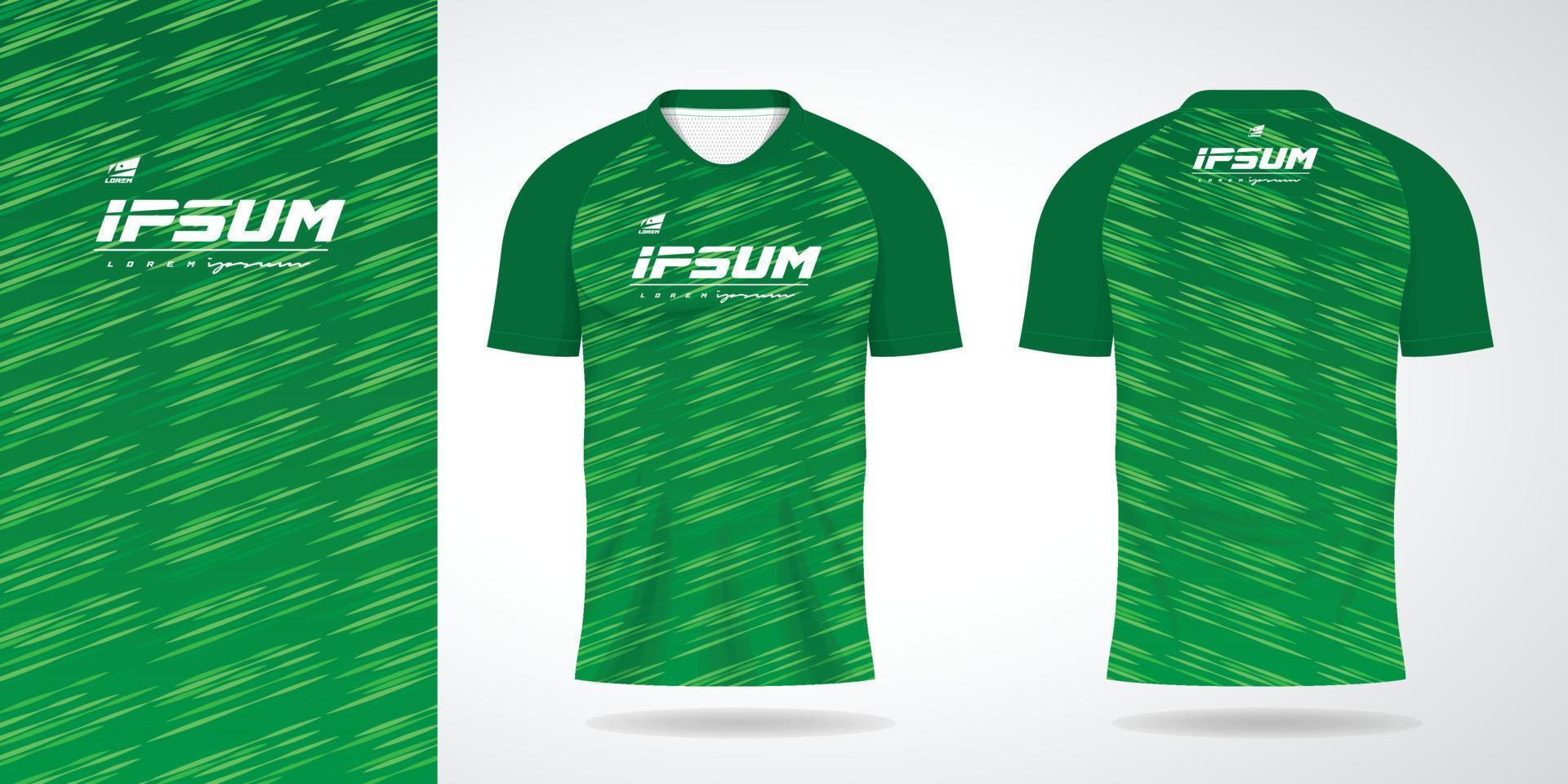 verde maglia sport uniforme camicia design modello vettore