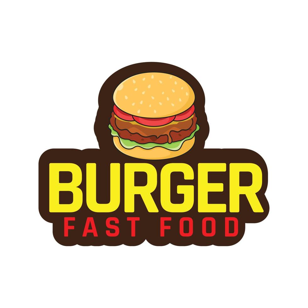 design del logo di hamburger vettore