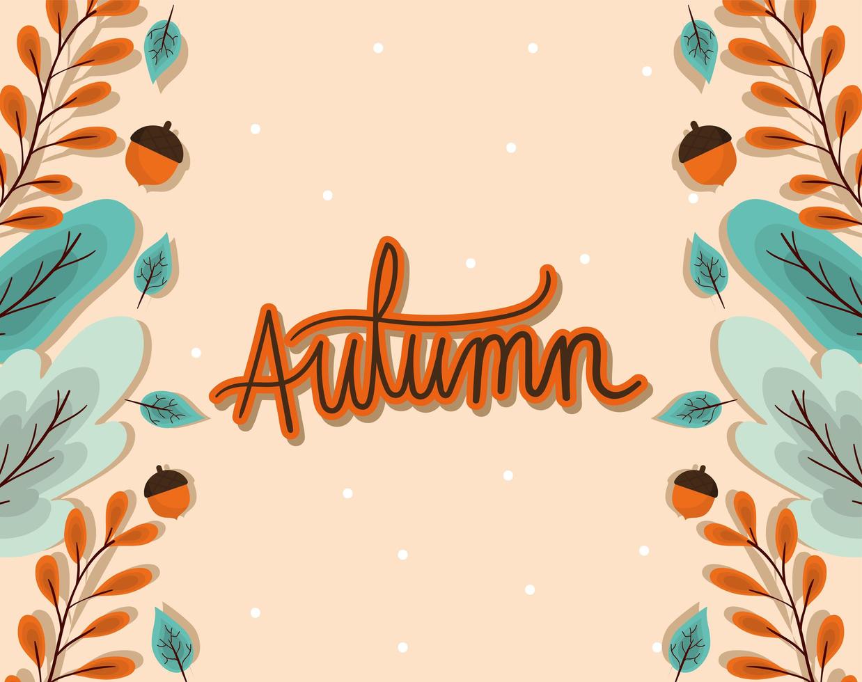 banner autunnale con foglie vettore