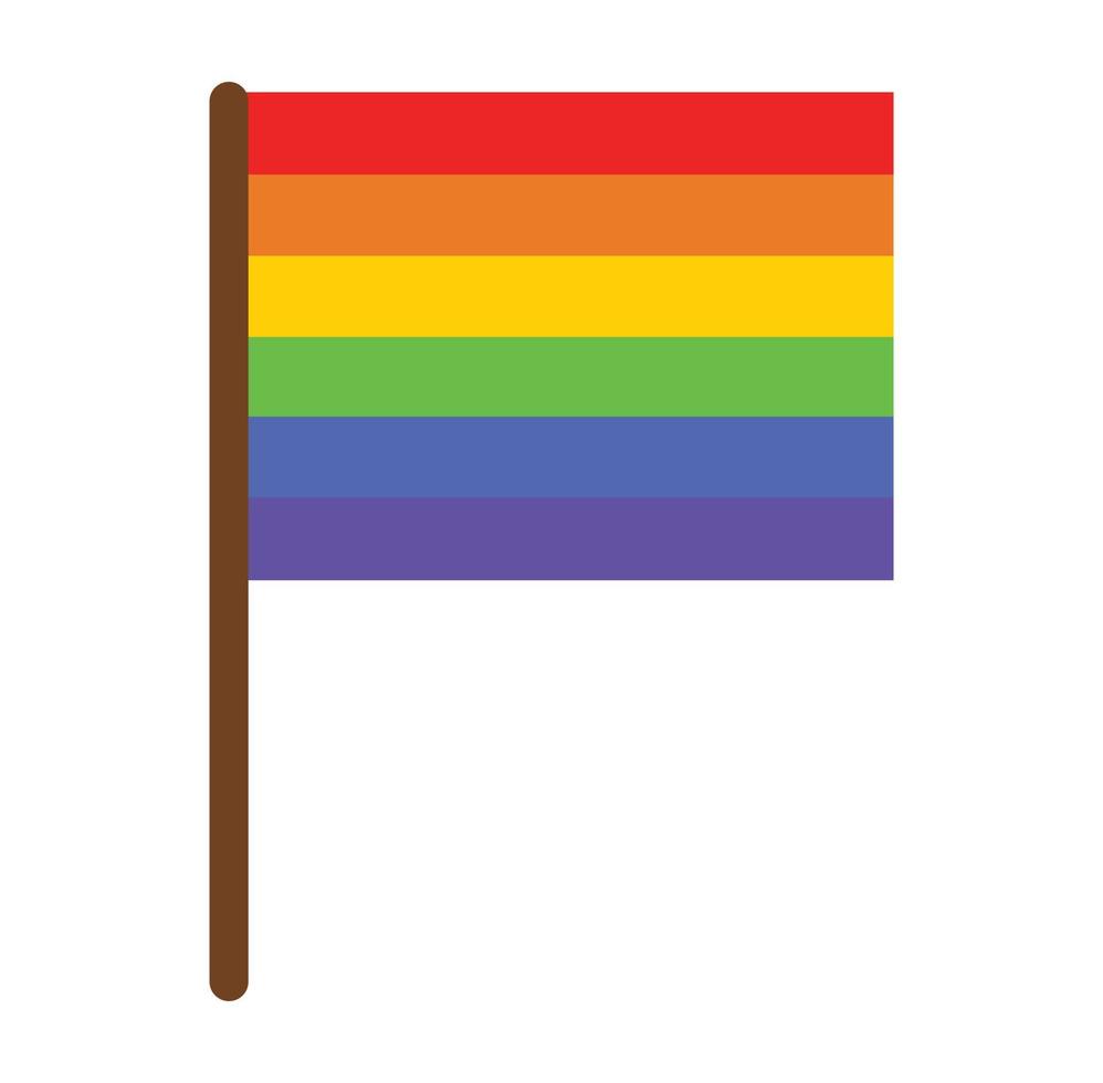 orgoglio arcobaleno mano bandiera vettore