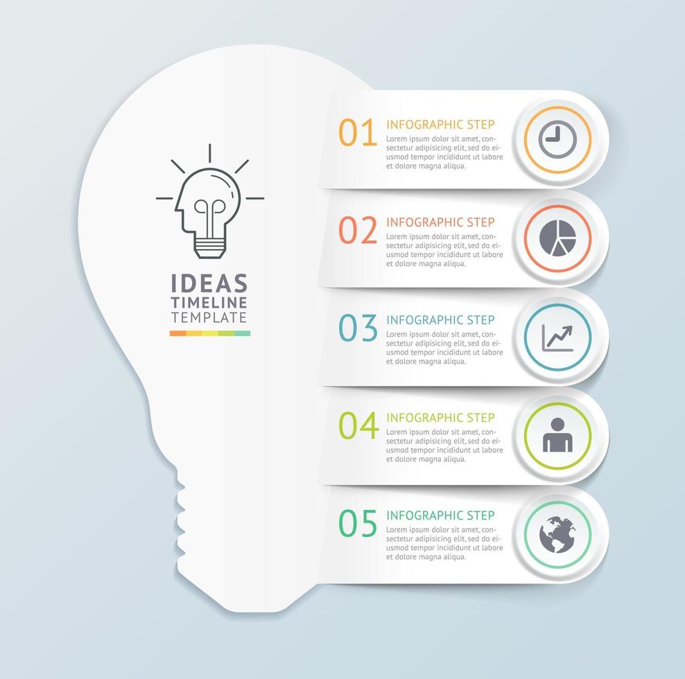 fondo del modello di infographics di idee di affari. illustrazione vettoriale