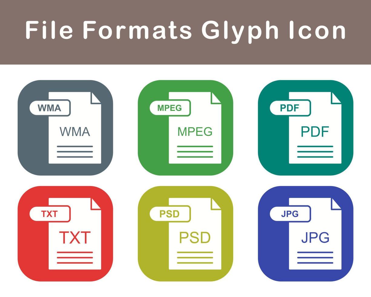 file formati vettore icona impostato