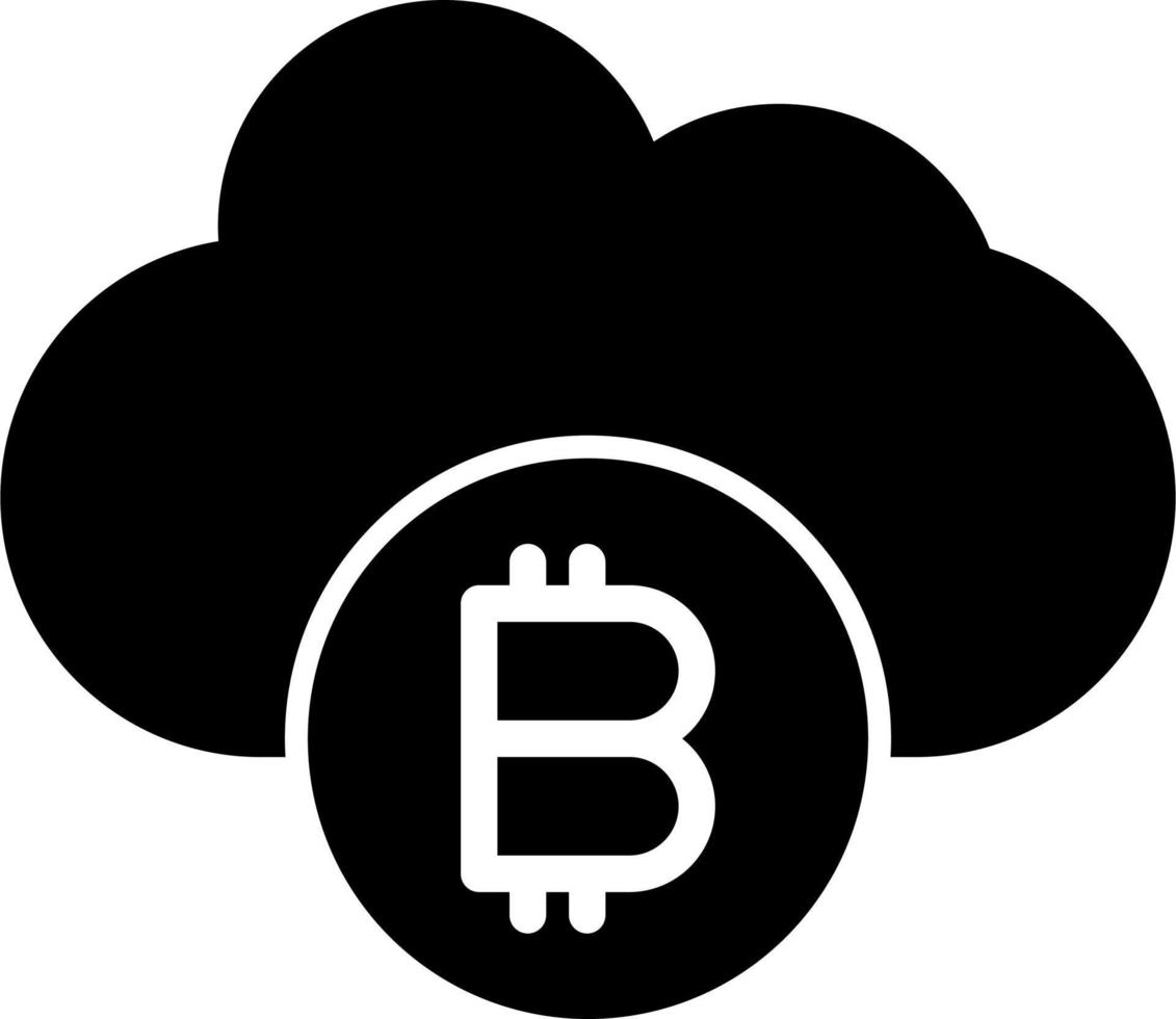 bitcoin nube vettore icona