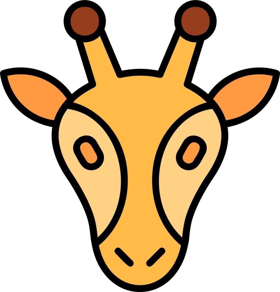giraffa vettore icona