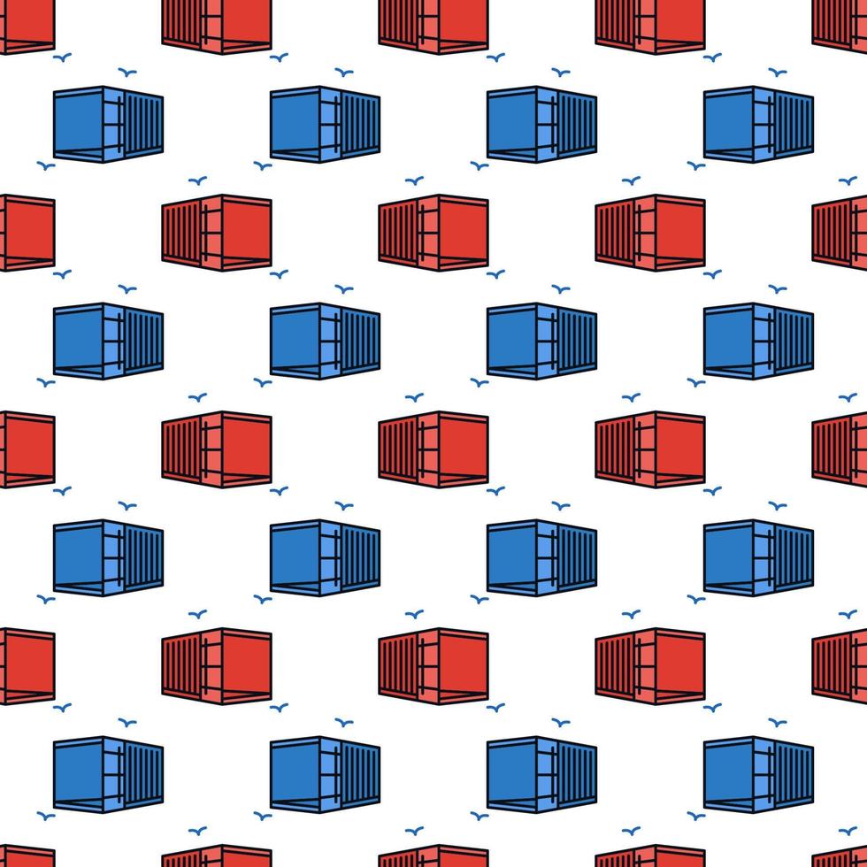 ha aperto contenitore vettore consegna colorato senza soluzione di continuità modello