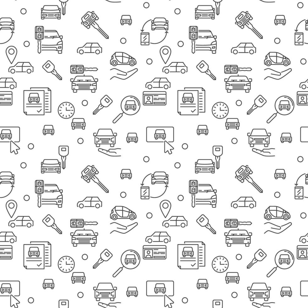 auto noleggio vettore concetto minimo schema senza soluzione di continuità modello