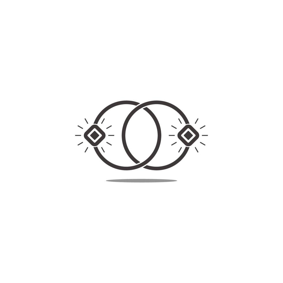 brillare anelli cerchi design simbolo logo vettore