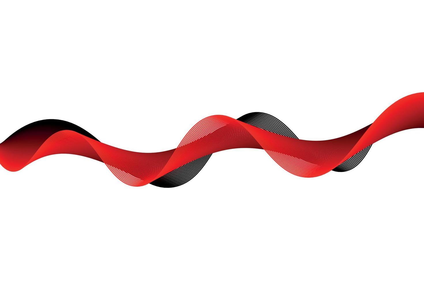 semplice rosso e nero onda astratto sfondo, adatto per atterraggio pagina e computer del desktop sfondo. 3d vettore