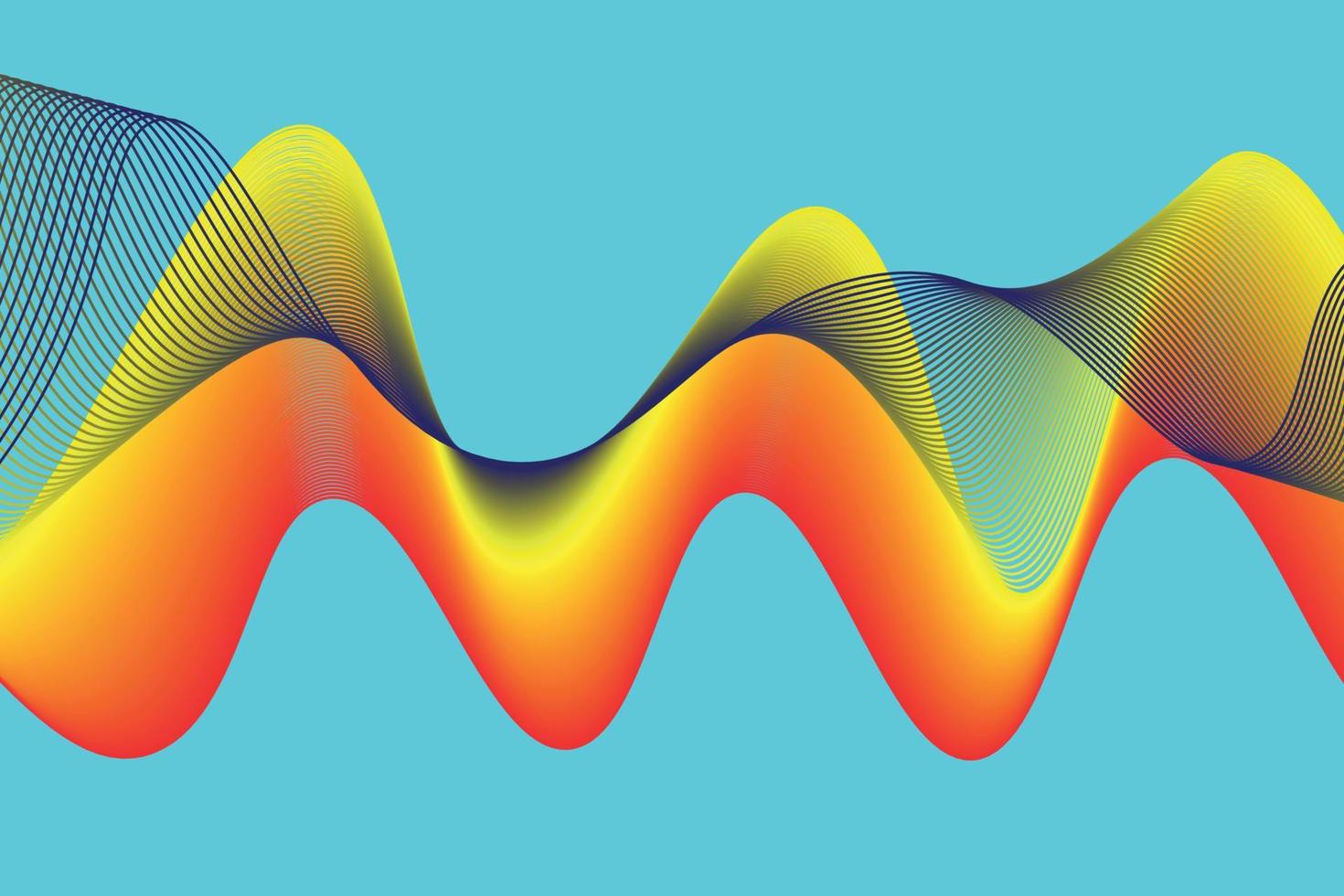 colorato pendenza Linee. onda astratto sfondo. moderno manifesto con pendenza 3d flusso forma. innovazione sfondo design per atterraggio pagina. vettore