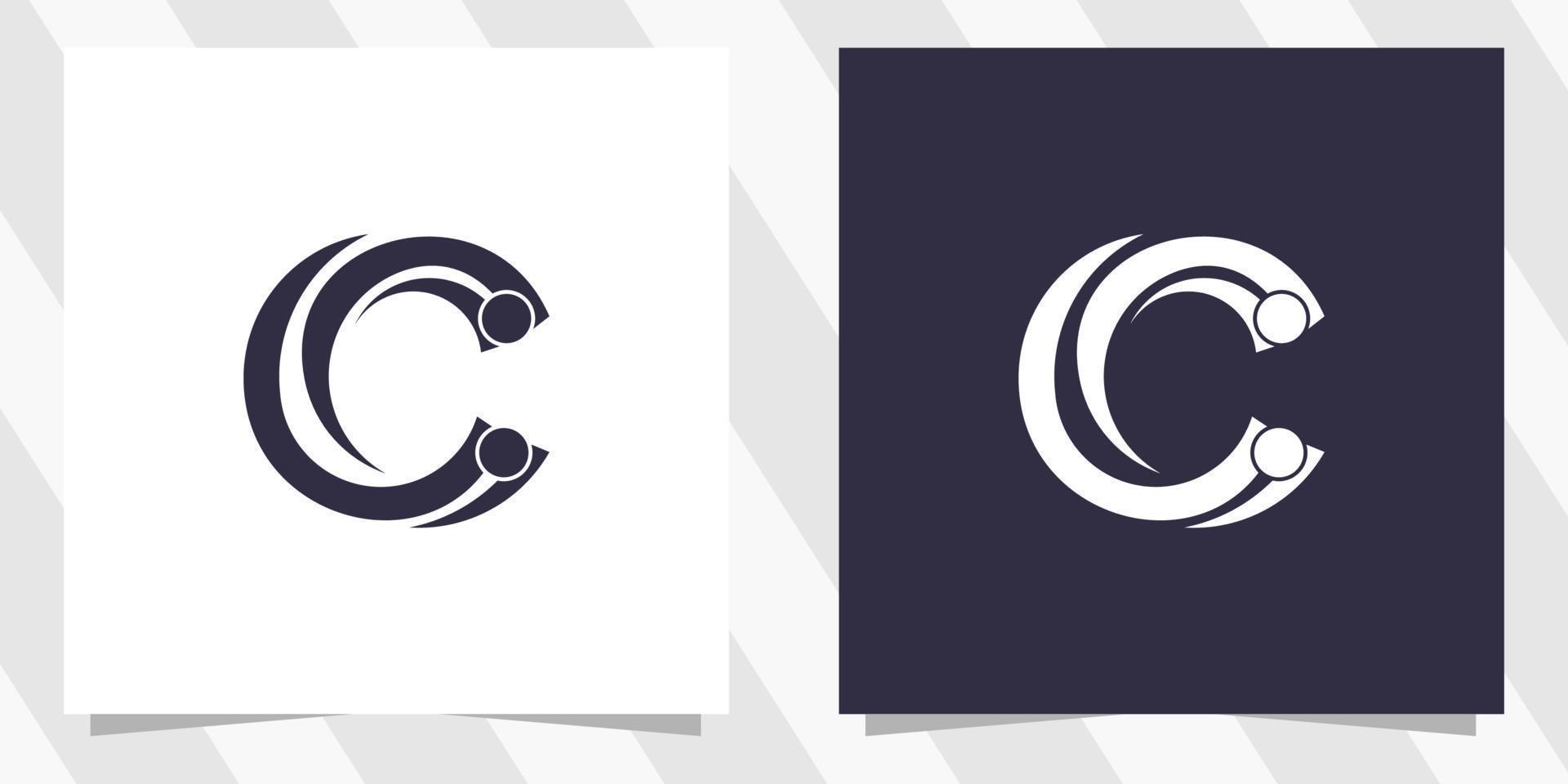 lettera cc c logo design vettore
