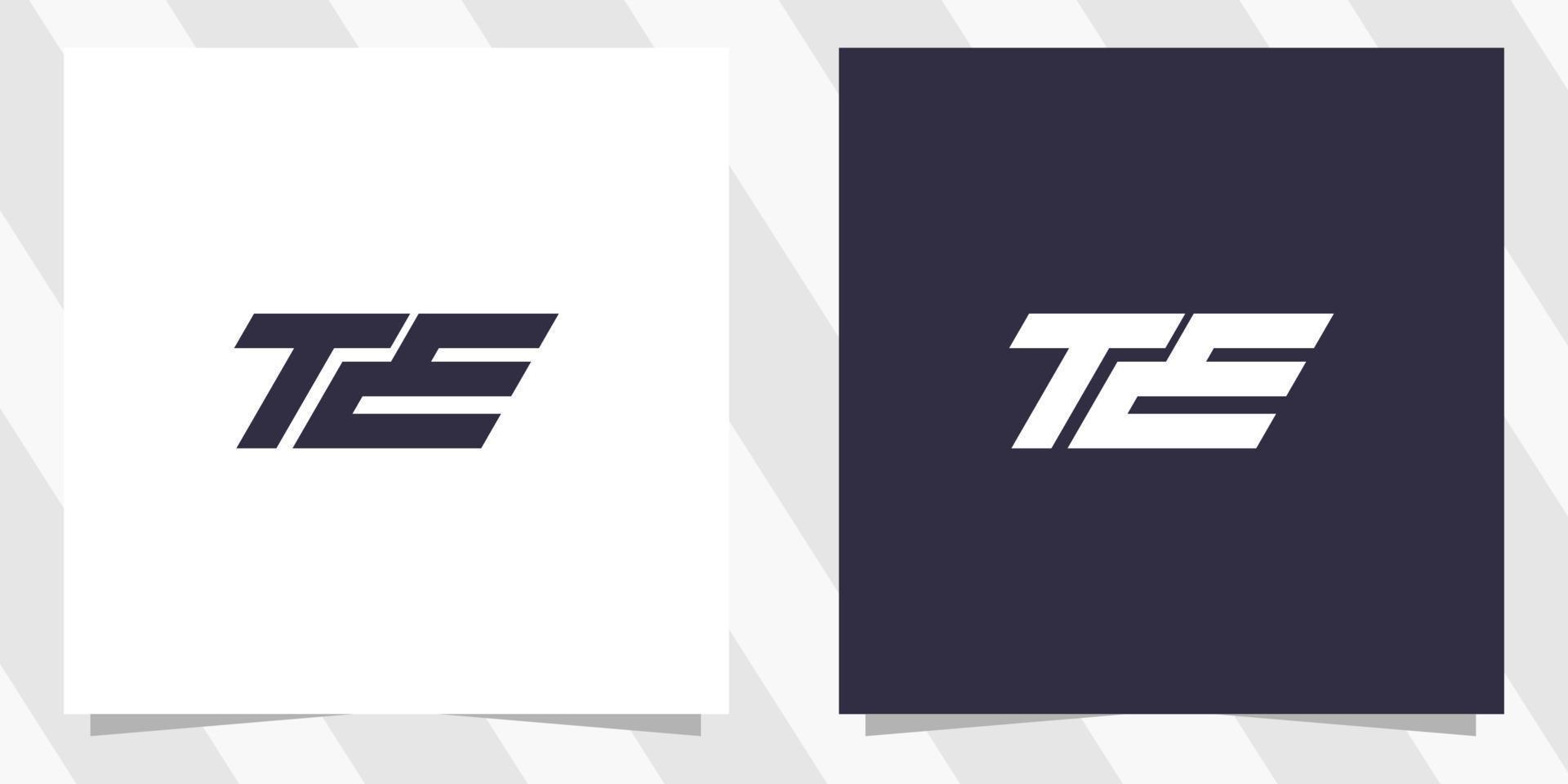 lettera TE et logo design vettore