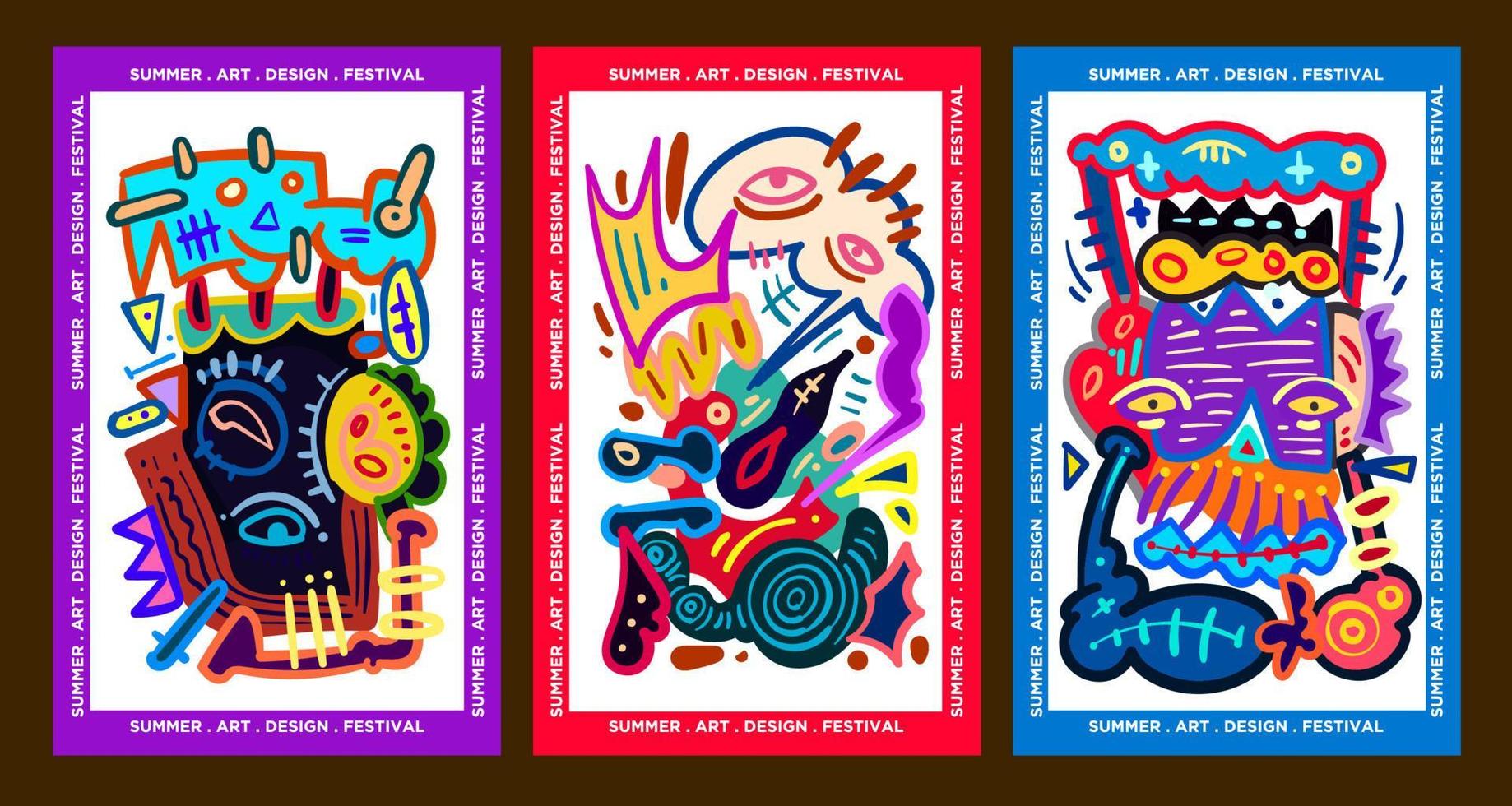 vettore colorato etnico arte e design illustrazione per estate Festival sfondo