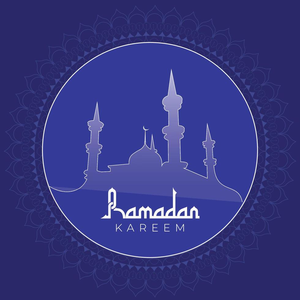 Ramadan kareem ottenere illustrazione sfondo bandiera vettore