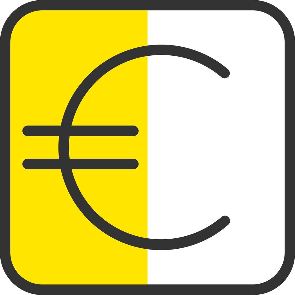 Euro cartello vettore icona design