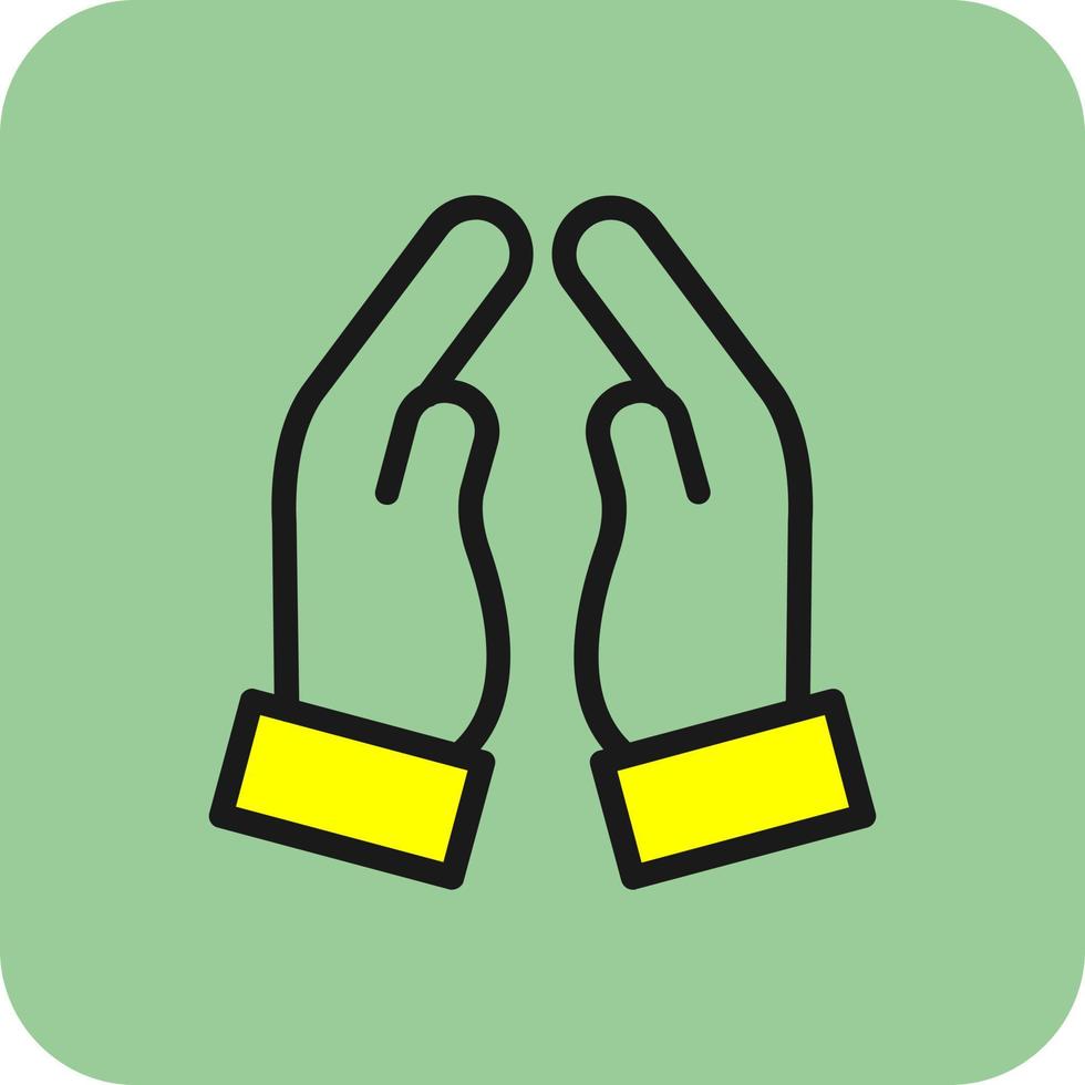 preghiere mani vettore icona design
