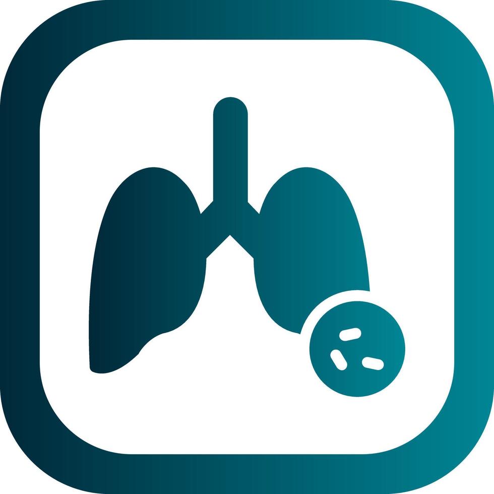 polmoni virus vettore icona design