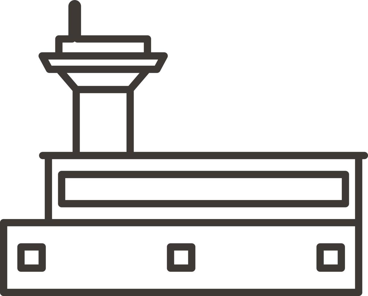 costruzione, aeroporto, , schema, icona - edificio vettore icona su bianca sfondo