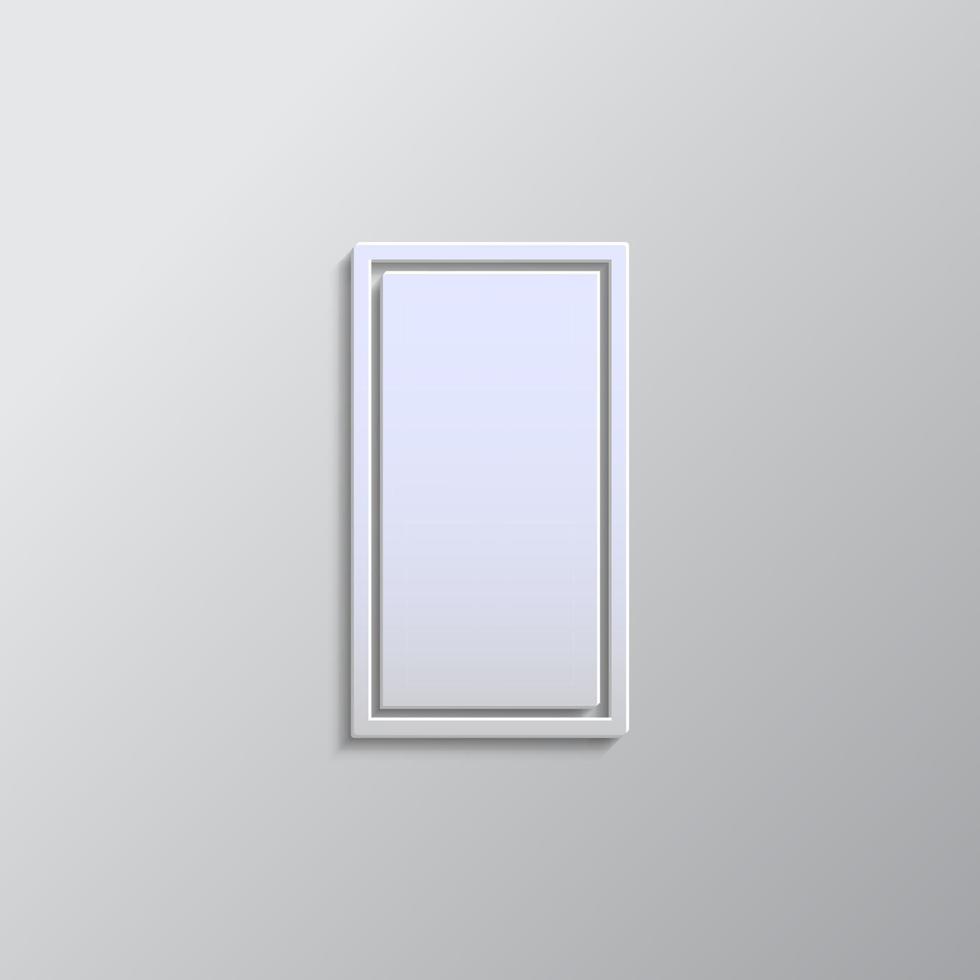 porta, icona carta stile. grigio colore vettore sfondo- carta stile vettore icona