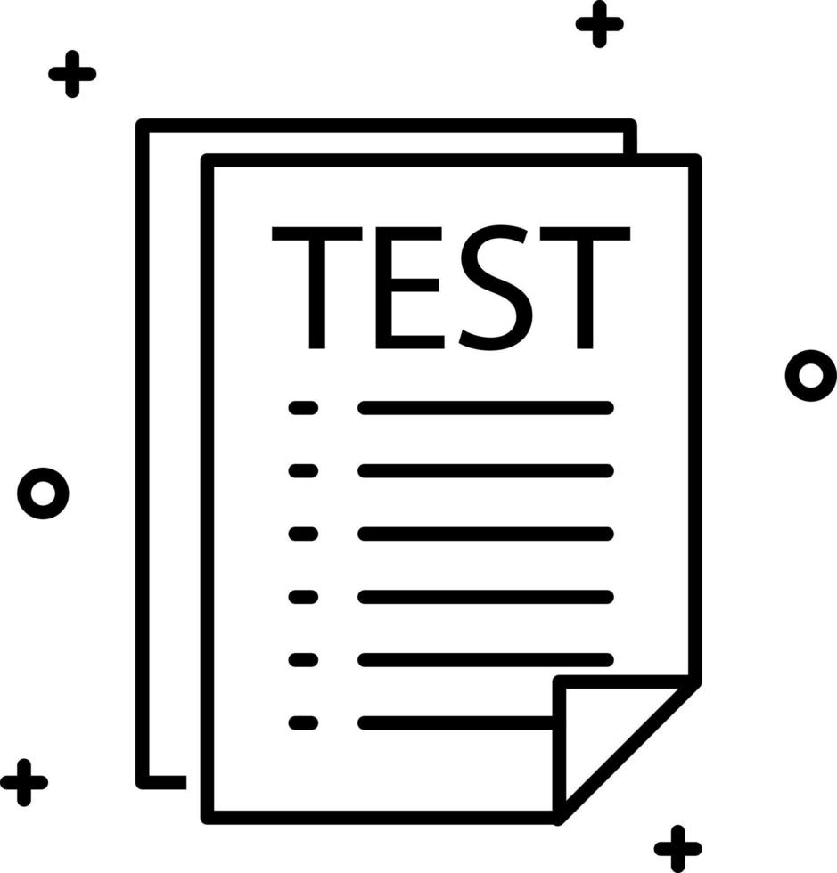 test vettore icona su trasparente sfondo. schema test vettore icona.