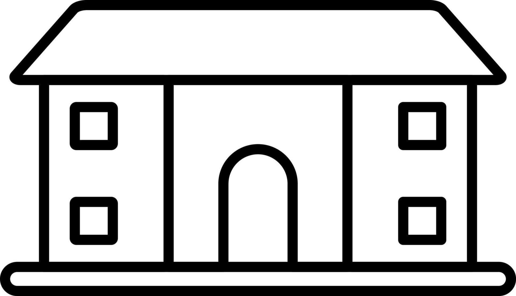 linea vettore icona costruzione, Università. schema vettore icona su bianca sfondo